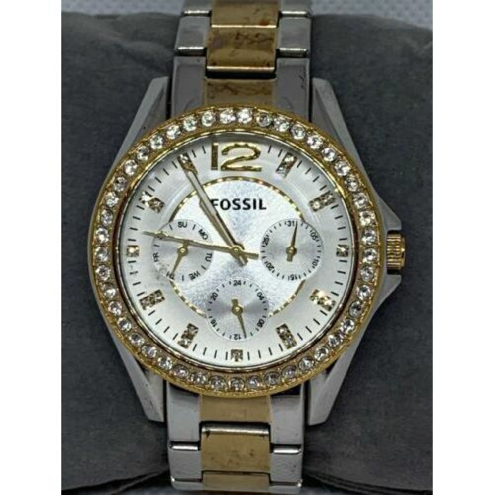 Fossil ES3204 Riley Women's Multi-Function Two-Tone Stainless Steel Watch C616